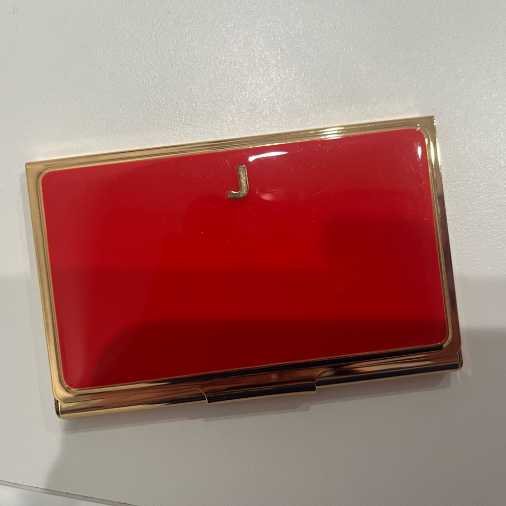 Kate Spade Monogram “J” Card Holder Fair Condition